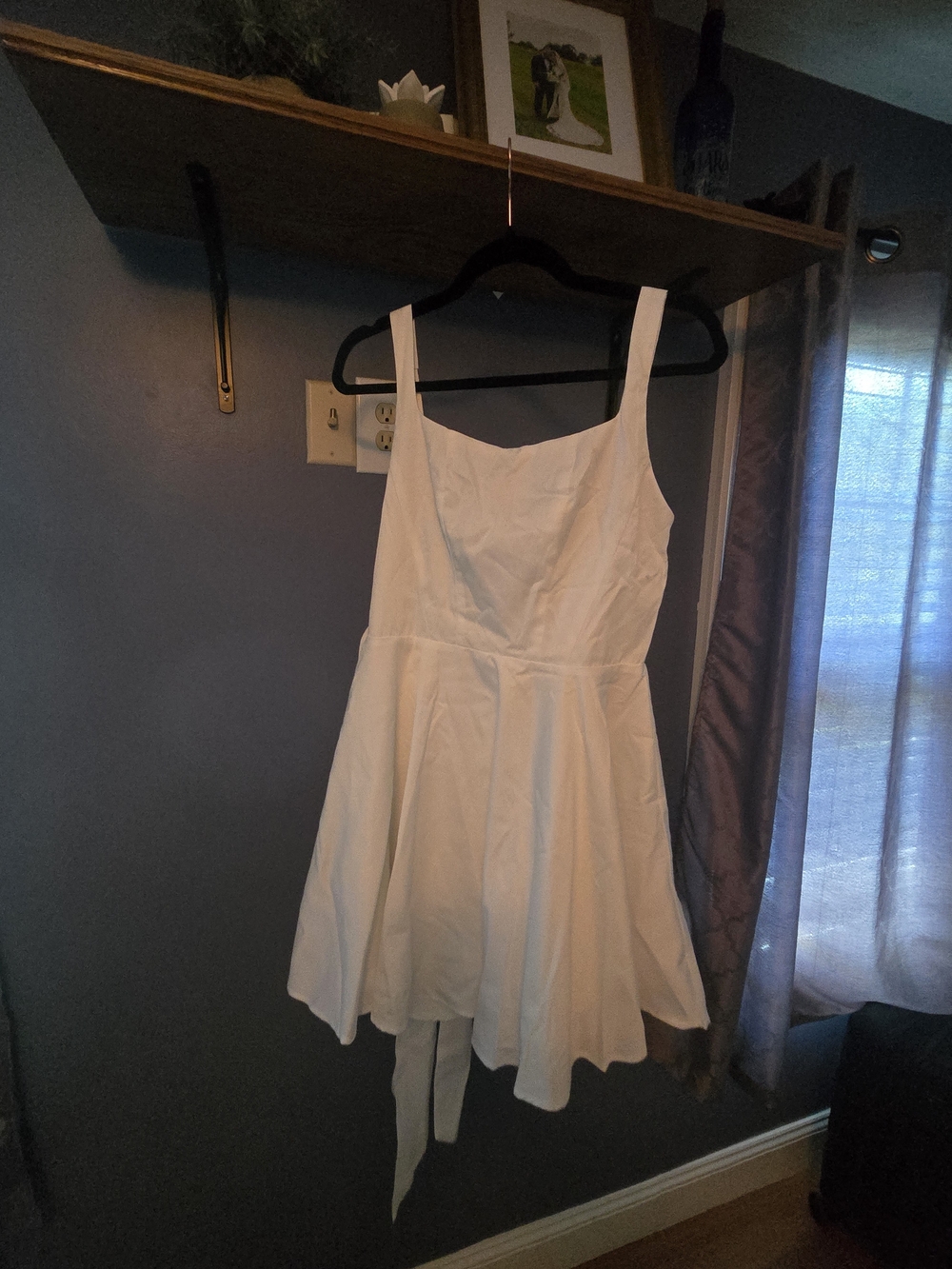 White Sleeveless Fit-and-Flare Dress